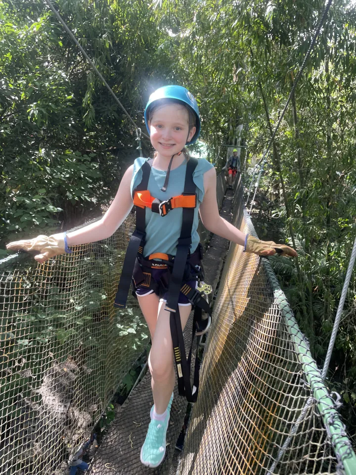 Family ziplining outing in Costa Rica